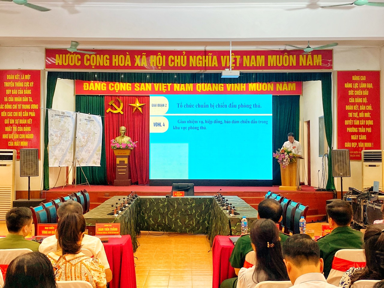 Phường Trần Phú tổ chức Diễn tập chiến đấu phường trong khu vực phòng thủ năm 2024
